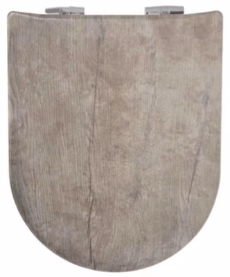 Abattant wood slim déclipsable esprit vieux chêne (47.5×36.5 cm – Marron Clair)
