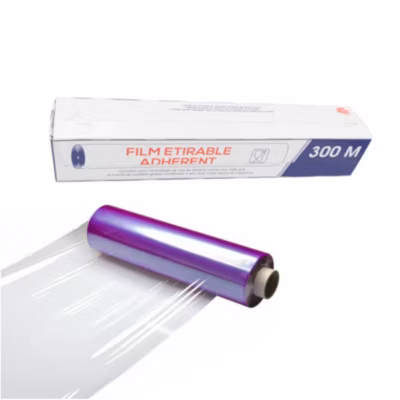 Rouleau de Film Etirable Alimentaire Transparent 45cm x 300M avec Boîte Distributrice – D-Work
