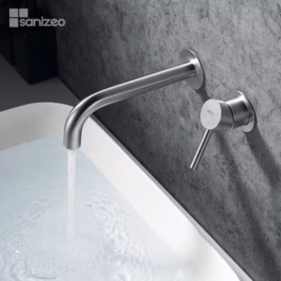 Mitigeur de Lavabo Encastré en Acier Inoxydable Intérieur / Extérieur IMEX MOSCU GLT023/AC