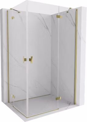 Mexen Mist-H Duo cabine de douche pivotante droite 70 x 85 cm, transparent, or – 8A5-070L-085P-50-00