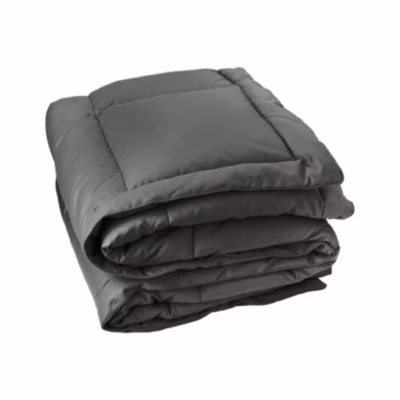 Dessus de lit matelassé peau de pêche Oekotex (240×260 cm – Gris anthracite)