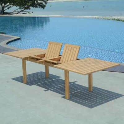 Table extensible teck massif Constantine XL