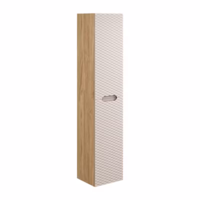Colonne de salle de bain YOKA  Beige et chene clair  2 portes