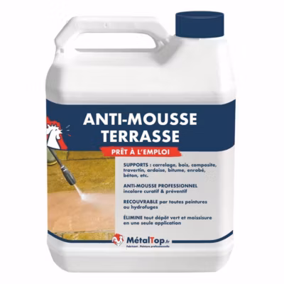 Antimousse Terrasse – Metaltop – Incolore – Pot 1L