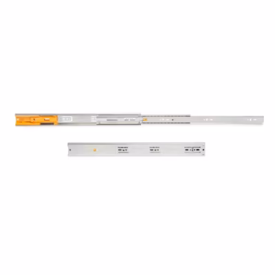 Emuca Jeu de coulisses à billes pour tiroirs à sortie totale, fermeture amortie, hauteur 45mm, longueur 650mm, Acier, Zingué
