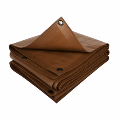 Bâche à bûches nature 140 g/m2 – 1.5 x 6 – Marron – TERRE JARDIN