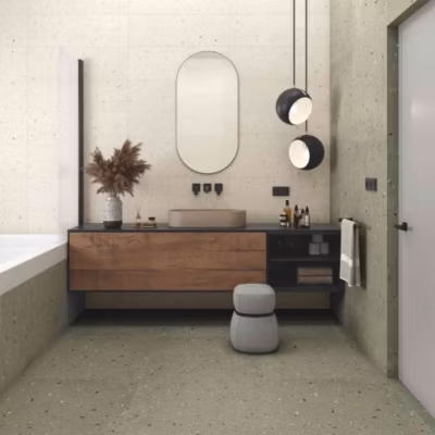 Carrelage Effet Terrazzo CROCCANTE 60×120 Menta – Les Carreaux de Jean