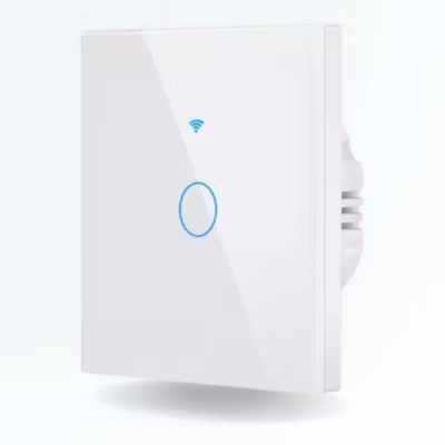 Interrupteur tactile connecté wifi + rf 433 – 1 bouton – sans fil neutre