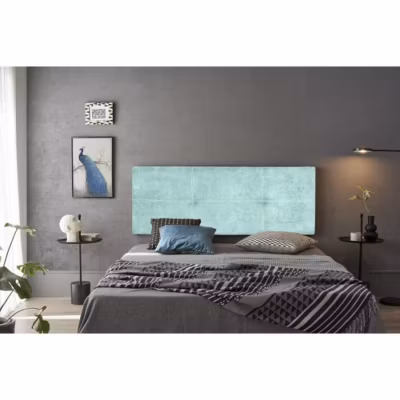 Tête de lit – ECCOX – Dalia – Tissu Aqualine – Bleu clair – 210 cm – Rembourrée