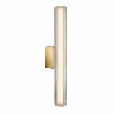 Applique murale LED CCT 45 cm verre rainuré IP44 éclairage salle de bain moderne Linea Light Prestige