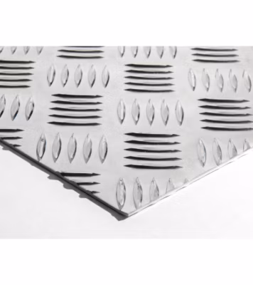 Plaque Aluminium Strié, ép. 2/3mm, Hauteur 35cm x Largeur 10cm