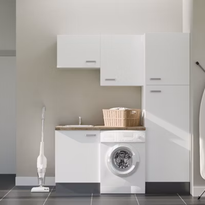 Ensemble meubles buanderie avec emplacement lave-linge – B03