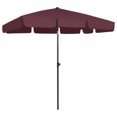 vidaXL Parasol de plage rouge bordeaux 200×125 cm 314731