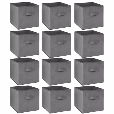 Lot de 12 boites de rangement cube en velours MIX&rsquo;N MODUL