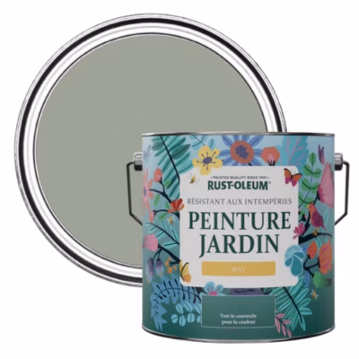Peinture Verte pour Jardin et terrasse, Finition Mate – RUST-OLEUM – Feuille de Thé 2,5 L