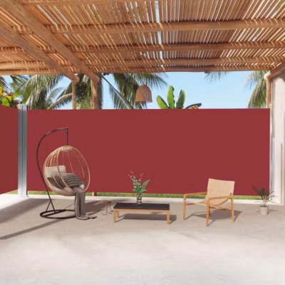 vidaXL Auvent latéral rétractable Rouge 220×1000 cm 318053