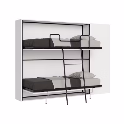 Armoire lit escamotable – Kando – H – 2 couchages – Frêne Blanc – Design contemporain