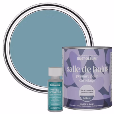 Peinture Bleue pour carrelage de Salle de Bain, Brillante – RUST-OLEUM – Océan 750ml