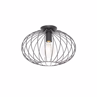 Plafonnier industriel noir – Margarita