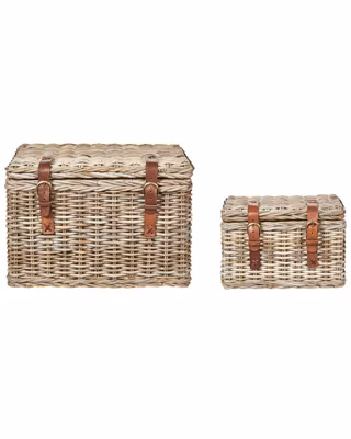 Lot de 2 paniers IRBID Rotin Naturel