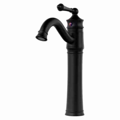 SILLA Mitigeur lavabo retro bec haut en Laiton, économie d&rsquo;eau, Noir