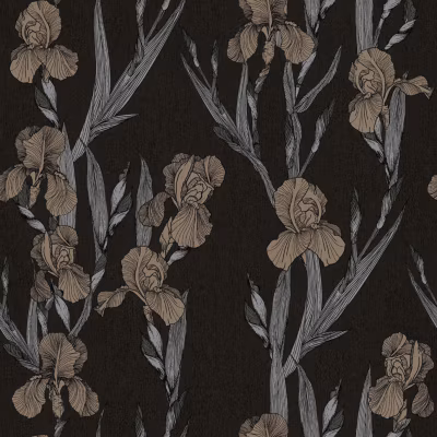 Profhome 375261-GU Papier peint floral lisse mat 5,33 m2