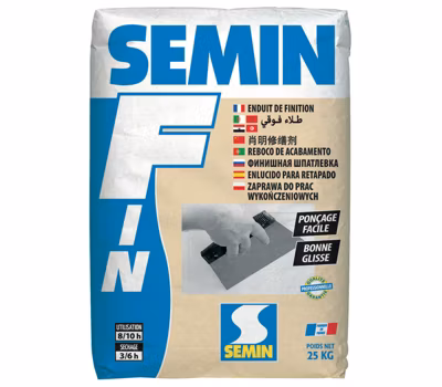 Enduit de Finition Semin F – Intérieur – Poudre – Sac de 25 kg