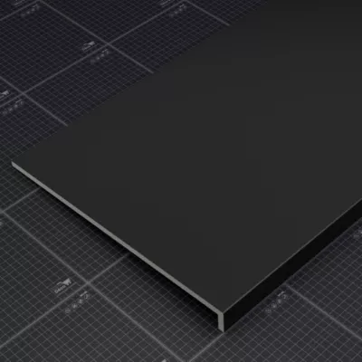 Appui de fenêtre PVC l. 40 cm x ép. 9 mm – Noir – 80 cm