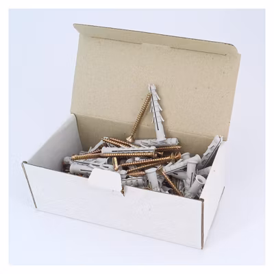 Boite de 50 chevilles Nylon Polyamide avec vis 8x60mm