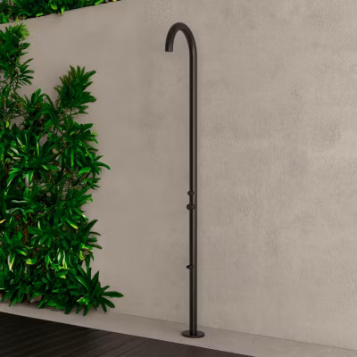 Eau Chaude Et Froide Douche Exterieure Douche Sined Quartu Olbia Noir