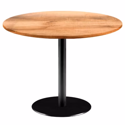 Table ronde 120cm – modèle Rome bois tanin clair – Restootab