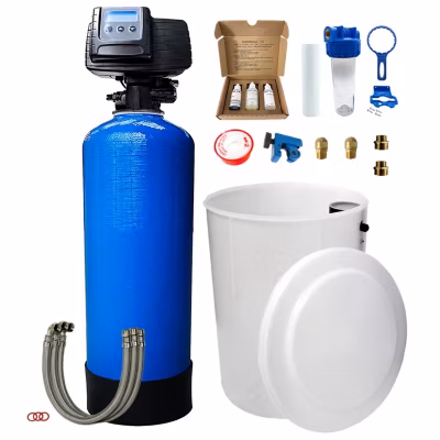 Adoucisseur D&rsquo;eau Bi Bloc 50l Fleck 5600 Sxt Complet Avec Accessoires