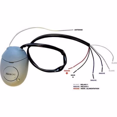 Récepteur NICE OX2 pour portails et garages