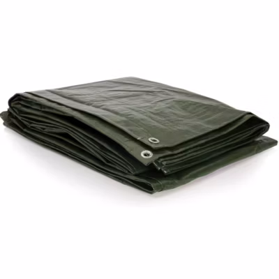Bâche plastique 6 x 10 m Verte Protection Anti UV VITO