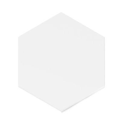 Carrelage sol / mur hexagonal uni blanc 17,5×20 cm COIMBRA WHITE 30631