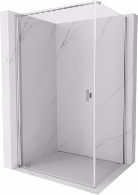 Mexen Mist-B cabine de douche pivotante 80 x 75 cm, transparent, chrome – 8A2T-080-075-01-00