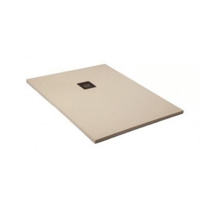 Receveur de Douche 70X160 cm Ligne Vulcano Fin Blanc Perle Ral 1013 en Résine Synthétique et Poudre de Marbre  – FRASCIO