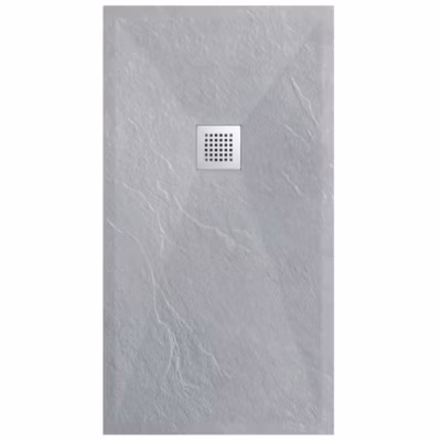 BALNEO Receveur de douche Stone Tray en résine minérale 80x120x2,5 cm gris clair antidérapant