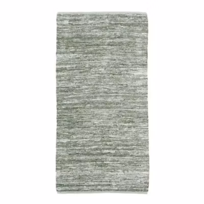 Tapis en cuir tressé vert clair 60×120
