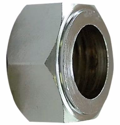 Ecrou a collet Garis D02004C 12/17 laiton chromé 12 mm