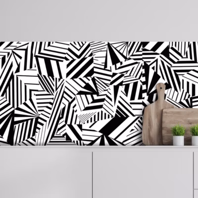 Crédence adhésive décoration moderne design  monochrome 60×200 cm