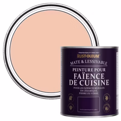 Peinture Rose pour Faïence de Cuisine, Mat – RUST-OLEUM – Corail 750ml