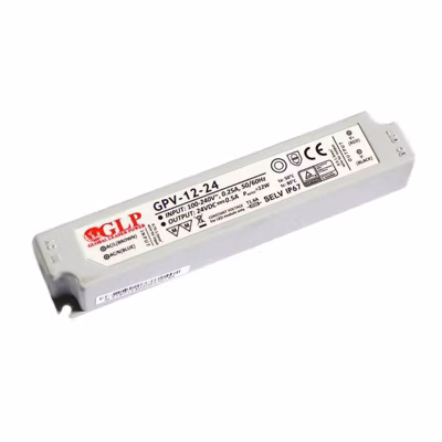 Alimentation LED DC12V 12W 1A étanche IP67 GLP