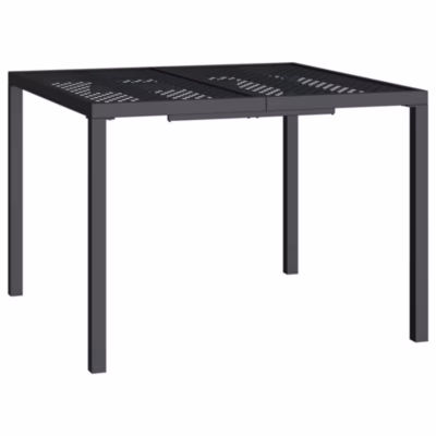 vidaXL Table de jardin anthracite 100x100x72 cm acier 362744