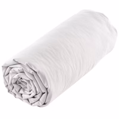Drap housse uni 140×190 cm MILA 100% polyester micro lavée blanc