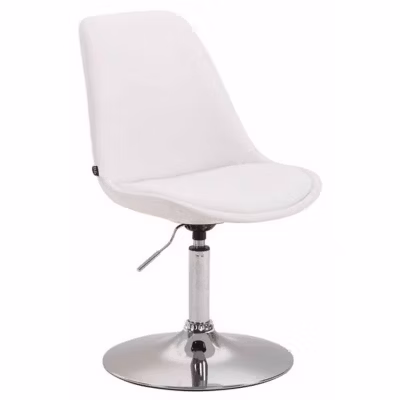 Chaise de salle à manger – CLP – Maverick – Blanc – Similicuir – Métal