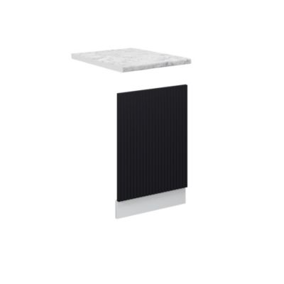 Vicco Façade Noir rayé 45cm , PT Marbre