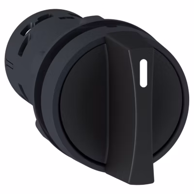 Xb7nd25 Schneider Bouton Tournant – diamètre 22 – Noir – à Manette – 2 Positions – 1no+1nf – Harmony Xb7