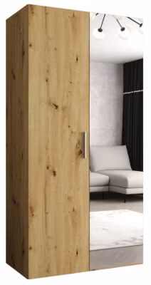 Armoire Bari 2 a portes battantes H. 202 x L.100 x P. 52, 2 portes