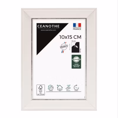 Cadre photo vittoria blanc 10×15 cm Fabriqué en France